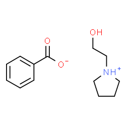 ChemSpider 2D Image | 1-(2-Hydroxyethyl)pyrrolidinium benzoate | C13H19NO3