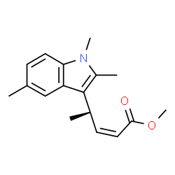 ChemSpider 2D Image | Methyl (2Z,4S)-4-(1,2,5-trimethyl-1H-indol-3-yl)-2-pentenoate | C17H21NO2
