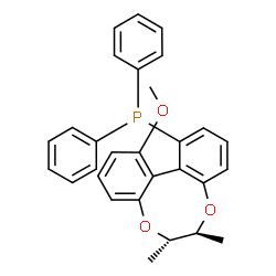 ChemSpider 2D Image | [(6S,7S)-12-Methoxy-6,7-dimethyl-6,7-dihydrodibenzo[e,g][1,4]dioxocin-1-yl](diphenyl)phosphine | C29H27O3P