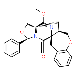 ChemSpider 2D Image | (1S,3R,13R,16R)-19-Methoxy-16-phenyl-5,17-dioxa-15,20-diazapentacyclo[11.5.2.0~1,15~.0~3,13~.0~6,11~]icosa-6,8,10,19-tetraen-14-one | C23H22N2O4