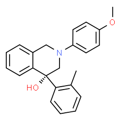 ChemSpider 2D Image | (4R)-2-(4-Methoxyphenyl)-4-(2-methylphenyl)-1,2,3,4-tetrahydro-4-isoquinolinol | C23H23NO2
