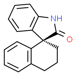 ChemSpider 2D Image | (3S)-3',4'-Dihydro-2'H-spiro[indole-3,1'-naphthalen]-2(1H)-one | C17H15NO