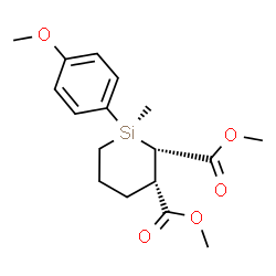 ChemSpider 2D Image | Dimethyl (1R,2S,3S)-1-(4-methoxyphenyl)-1-methyl-2,3-silinanedicarboxylate | C17H24O5Si