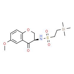 ChemSpider 2D Image | N-[(3R)-6-Methoxy-4-oxo-3,4-dihydro-2H-chromen-3-yl]-2-(trimethylsilyl)ethanesulfonamide | C15H23NO5SSi