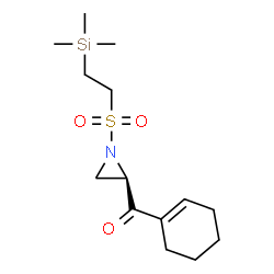ChemSpider 2D Image | 1-Cyclohexen-1-yl[(2R)-1-{[2-(trimethylsilyl)ethyl]sulfonyl}-2-aziridinyl]methanone | C14H25NO3SSi