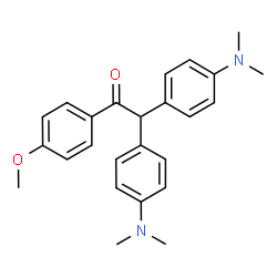 ChemSpider 2D Image | 2,2-Bis[4-(dimethylamino)phenyl]-1-(4-methoxyphenyl)ethanone | C25H28N2O2