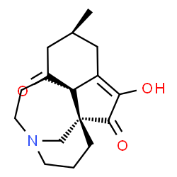 ChemSpider 2D Image | (1S,6S)-3-Hydroxy-6-methyl-13-azatetracyclo[11.3.1.0~1,9~.0~4,9~]heptadec-3-ene-2,8-dione | C17H23NO3