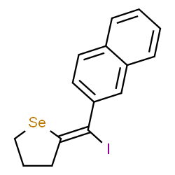 ChemSpider 2D Image | (2E)-2-[Iodo(2-naphthyl)methylene]tetrahydroselenophene | C15H13ISe