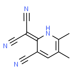 ChemSpider 2D Image | (3-Cyano-5,6-dimethyl-2(1H)-pyridinylidene)malononitrile | C11H8N4