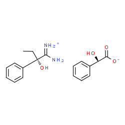 ChemSpider 2D Image | (2S)-2-Hydroxy-1-imino-2-phenyl-1-butanaminium (2R)-hydroxy(phenyl)acetate | C18H22N2O4