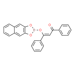 ChemSpider 2D Image | (2Z)-3-(Naphtho[2,3-d][1,3,2]dioxaborol-2-yloxy)-1,3-diphenyl-2-propen-1-one | C25H17BO4