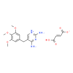 ChemSpider 2D Image | 2,4-Diamino-5-(3,4,5-trimethoxybenzyl)pyrimidin-1-ium (2E)-3-carboxyacrylate | C18H22N4O7