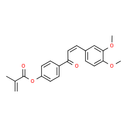 ChemSpider 2D Image | 4-[(2Z)-3-(3,4-Dimethoxyphenyl)-2-propenoyl]phenyl methacrylate | C21H20O5