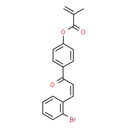 ChemSpider 2D Image | 4-[(2Z)-3-(2-Bromophenyl)-2-propenoyl]phenyl methacrylate | C19H15BrO3