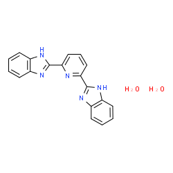 ChemSpider 2D Image | 2,2'-(2,6-Pyridinediyl)bis-1H-benzimidazole dihydrate | C19H17N5O2