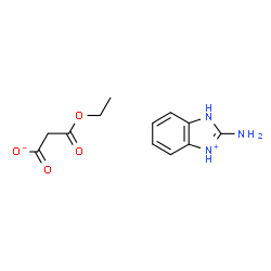 ChemSpider 2D Image | 2-Amino-1H-3,1-benzimidazol-1-ium 3-ethoxy-3-oxopropanoate | C12H15N3O4