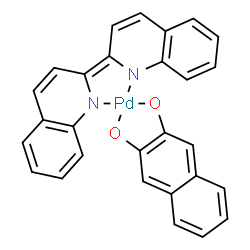 ChemSpider 2D Image | [2,3-Naphthalenediolato(2-)-kappa~2~O~2~,O~3~][2-(2(1H)-quinolinylidene-kappaN)-1,2-dihydroquinolinato(2-)-kappaN]palladium | C28H18N2O2Pd