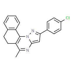 ChemSpider 2D Image | 2-(4-Chlorophenyl)-5-methyl-6,7-dihydrobenzo[h]pyrazolo[1,5-a]quinazoline | C21H16ClN3