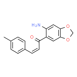 ChemSpider 2D Image | (2Z)-1-(6-Amino-1,3-benzodioxol-5-yl)-3-(4-methylphenyl)-2-propen-1-one | C17H15NO3