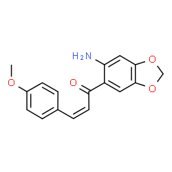 ChemSpider 2D Image | (2Z)-1-(6-Amino-1,3-benzodioxol-5-yl)-3-(4-methoxyphenyl)-2-propen-1-one | C17H15NO4