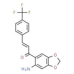ChemSpider 2D Image | (2E)-1-(6-Amino-1,3-benzodioxol-5-yl)-3-[4-(trifluoromethyl)phenyl]-2-propen-1-one | C17H12F3NO3