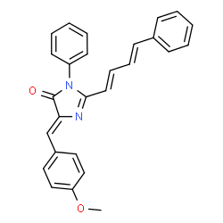 ChemSpider 2D Image | (5Z)-5-(4-Methoxybenzylidene)-3-phenyl-2-[(1E,3E)-4-phenyl-1,3-butadien-1-yl]-3,5-dihydro-4H-imidazol-4-one | C27H22N2O2