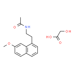 ChemSpider 2D Image | Hydroxyacetic acid - N-[2-(7-methoxy-1-naphthyl)ethyl]acetamide (1:1) | C17H21NO5