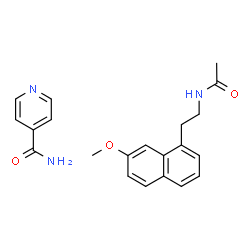 ChemSpider 2D Image | N-[2-(7-Methoxy-1-naphthyl)ethyl]acetamide - isonicotinamide (1:1) | C21H23N3O3