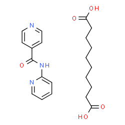 ChemSpider 2D Image | Decanedioic acid - N-(2-pyridinyl)isonicotinamide (1:1) | C21H27N3O5