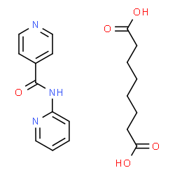 ChemSpider 2D Image | Octanedioic acid - N-(2-pyridinyl)isonicotinamide (1:1) | C19H23N3O5