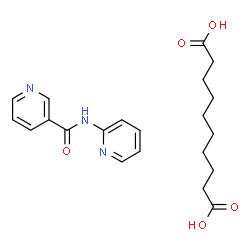 ChemSpider 2D Image | Decanedioic acid - N-(2-pyridinyl)nicotinamide (1:1) | C21H27N3O5
