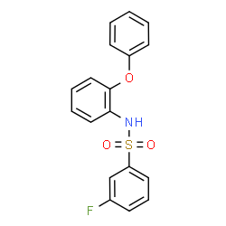 ChemSpider 2D Image | 3-Fluoro-N-(2-phenoxyphenyl)benzenesulfonamide | C18H14FNO3S