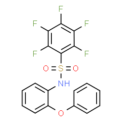 ChemSpider 2D Image | 2,3,4,5,6-Pentafluoro-N-(2-phenoxyphenyl)benzenesulfonamide | C18H10F5NO3S