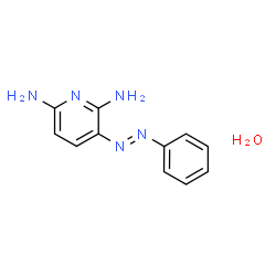 ChemSpider 2D Image | 3-[(E)-Phenyldiazenyl]-2,6-pyridinediamine hydrate (1:1) | C11H13N5O