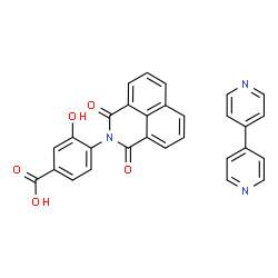 ChemSpider 2D Image | 4-(1,3-Dioxo-1H-benzo[de]isoquinolin-2(3H)-yl)-3-hydroxybenzoic acid - 4,4'-bipyridine (1:1) | C29H19N3O5