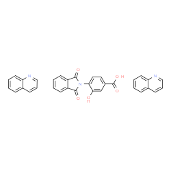 ChemSpider 2D Image | 4-(1,3-Dioxo-1,3-dihydro-2H-isoindol-2-yl)-3-hydroxybenzoic acid - quinoline (1:2) | C33H23N3O5