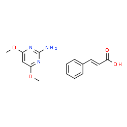 ChemSpider 2D Image | (2E)-3-Phenylacrylic acid - 4,6-dimethoxy-2-pyrimidinamine (1:1) | C15H17N3O4