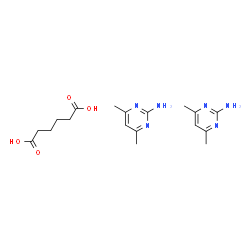 ChemSpider 2D Image | Hexanedioic acid - 4,6-dimethyl-2-pyrimidinamine (1:2) | C18H28N6O4