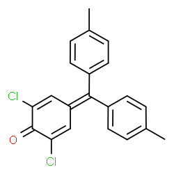 ChemSpider 2D Image | 4-[Bis(4-methylphenyl)methylene]-2,6-dichloro-2,5-cyclohexadien-1-one | C21H16Cl2O