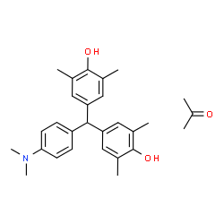 ChemSpider 2D Image | Acetone - 4,4'-{[4-(dimethylamino)phenyl]methylene}bis(2,6-dimethylphenol) (1:1) | C28H35NO3