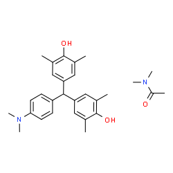 ChemSpider 2D Image | N,N-Dimethylacetamide - 4,4'-{[4-(dimethylamino)phenyl]methylene}bis(2,6-dimethylphenol) (1:1) | C29H38N2O3