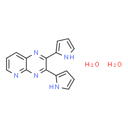 ChemSpider 2D Image | 2,3-Di(1H-pyrrol-2-yl)pyrido[2,3-b]pyrazine dihydrate | C15H15N5O2