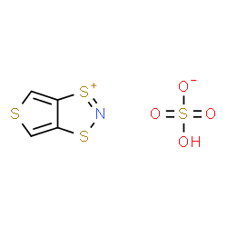 ChemSpider 2D Image | Thieno[3,4-d][1,3,2]dithiazol-1-ium hydrogen sulfate | C4H3NO4S4