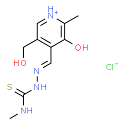 ChemSpider 2D Image | 3-Hydroxy-5-(hydroxymethyl)-2-methyl-4-{(E)-[(methylcarbamothioyl)hydrazono]methyl}pyridinium chloride | C10H15ClN4O2S