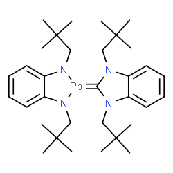 ChemSpider 2D Image | 2-[1,3-Bis(2,2-dimethylpropyl)-1,3-dihydro-2H-benzimidazol-2-ylidene]-1,3-bis(2,2-dimethylpropyl)-2,3-dihydro-1H-1,3,2-benzodiazaplumbole | C33H52N4Pb