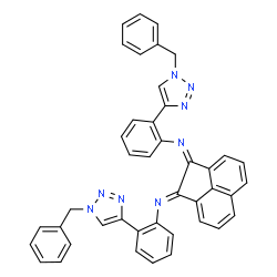ChemSpider 2D Image | (1Z,2E)-N,N'-Bis[2-(1-benzyl-1H-1,2,3-triazol-4-yl)phenyl]-1,2-acenaphthylenediimine | C42H30N8