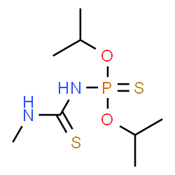 ChemSpider 2D Image | O,O-Diisopropyl (methylcarbamothioyl)phosphoramidothioate | C8H19N2O2PS2