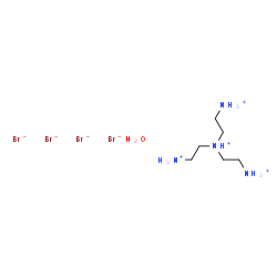 ChemSpider 2D Image | N,N-Bis(2-ammonioethyl)-1,2-ethanediaminium bromide hydrate (1:4:1) | C6H24Br4N4O
