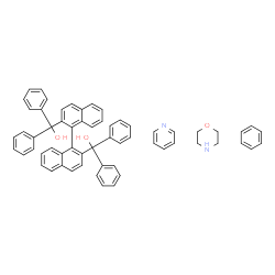 ChemSpider 2D Image | benzene;[1-[2-[hydroxy(diphenyl)methyl]-1-naphthyl]-2-naphthyl]-diphenyl-methanol;morpholine;pyridine | C61H54N2O3