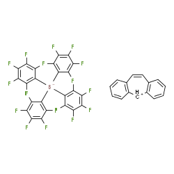 ChemSpider 2D Image | 5H-Dibenzo[a,d][7]annulen-5-ylium tetrakis(pentafluorophenyl)borate(1-) | C39H11BF20